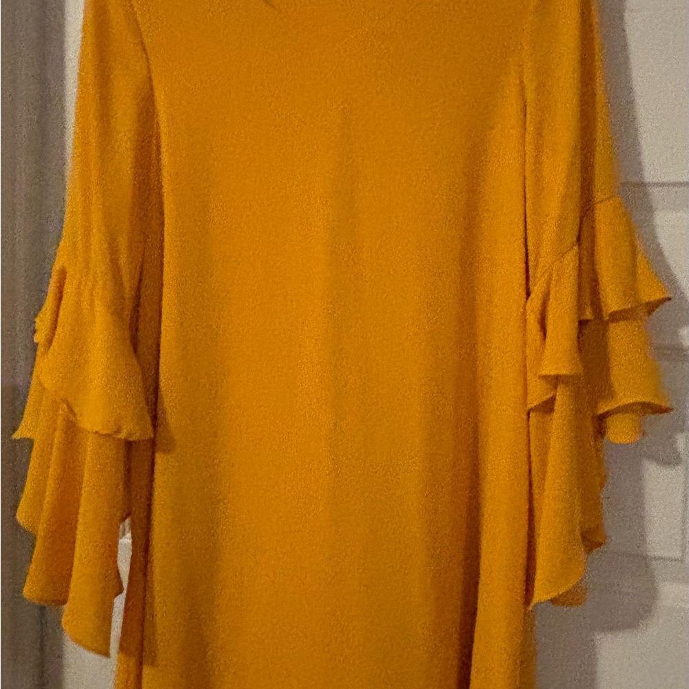 Gianni Bini Yellow Long Sleeve Dress - Picture 2 of 3